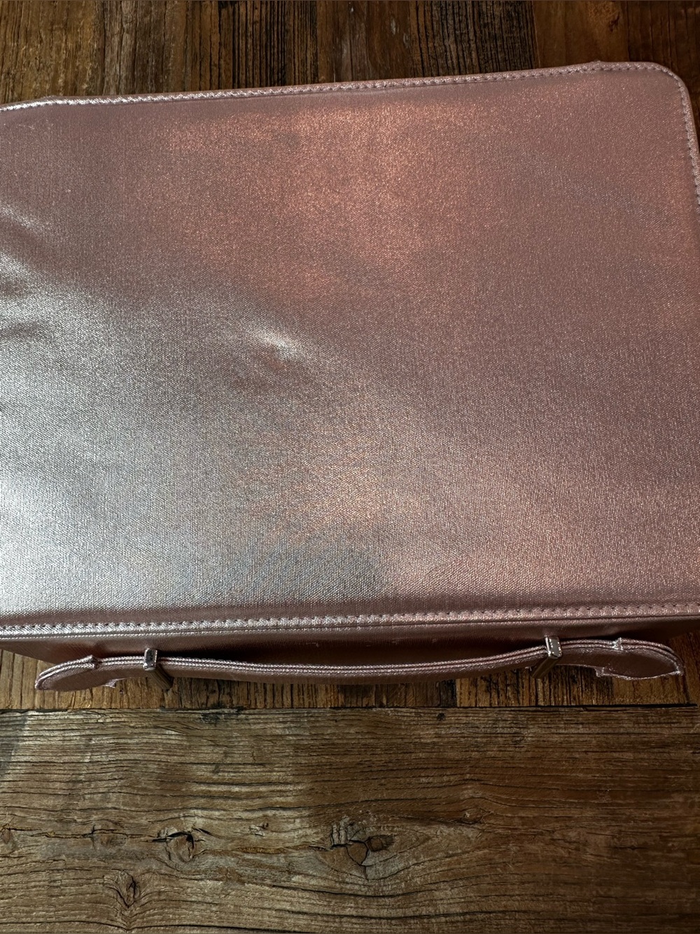 Lancome Rose Gold Floral Embossed Cosmetic Case - Picture 7 of 8